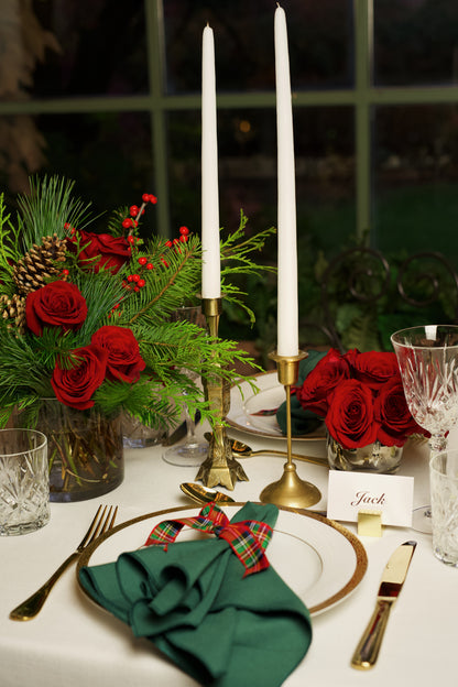 Set of 2 White Taper Candles (Add-on)